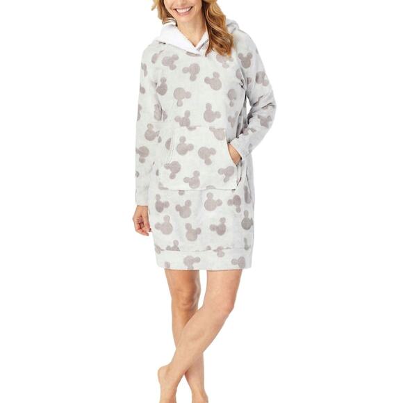 Disney Mickey Mouse Hooded Sleepwear Tunic Sweatshirt Size Large - Picture 1 of 7